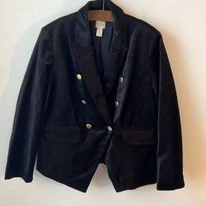 Chico’s Large Velveteen Blazer Jacket Double Breasted..  Size Large.